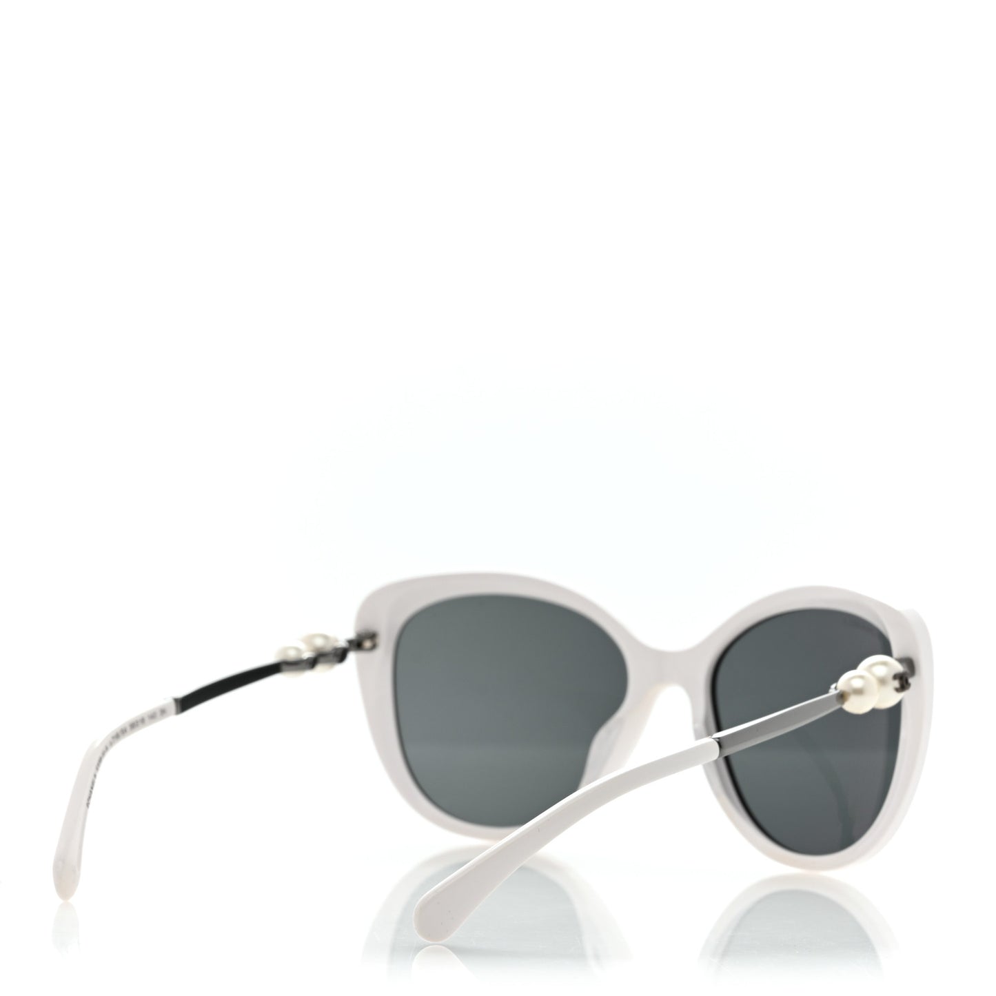 Acetate Pearl Butterfly Sunglasses 5338-H-A White