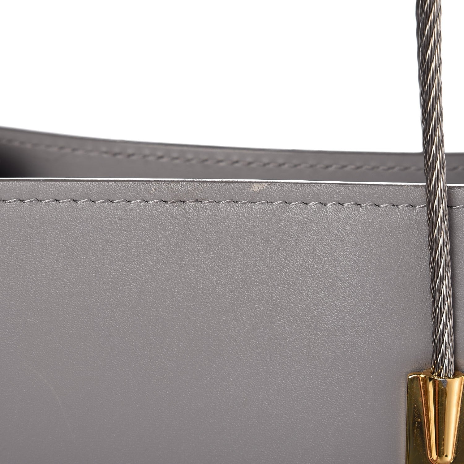 Balenciaga Soft Calfskin Medium Cable Shopper Tote Gris Vison 12 of 14