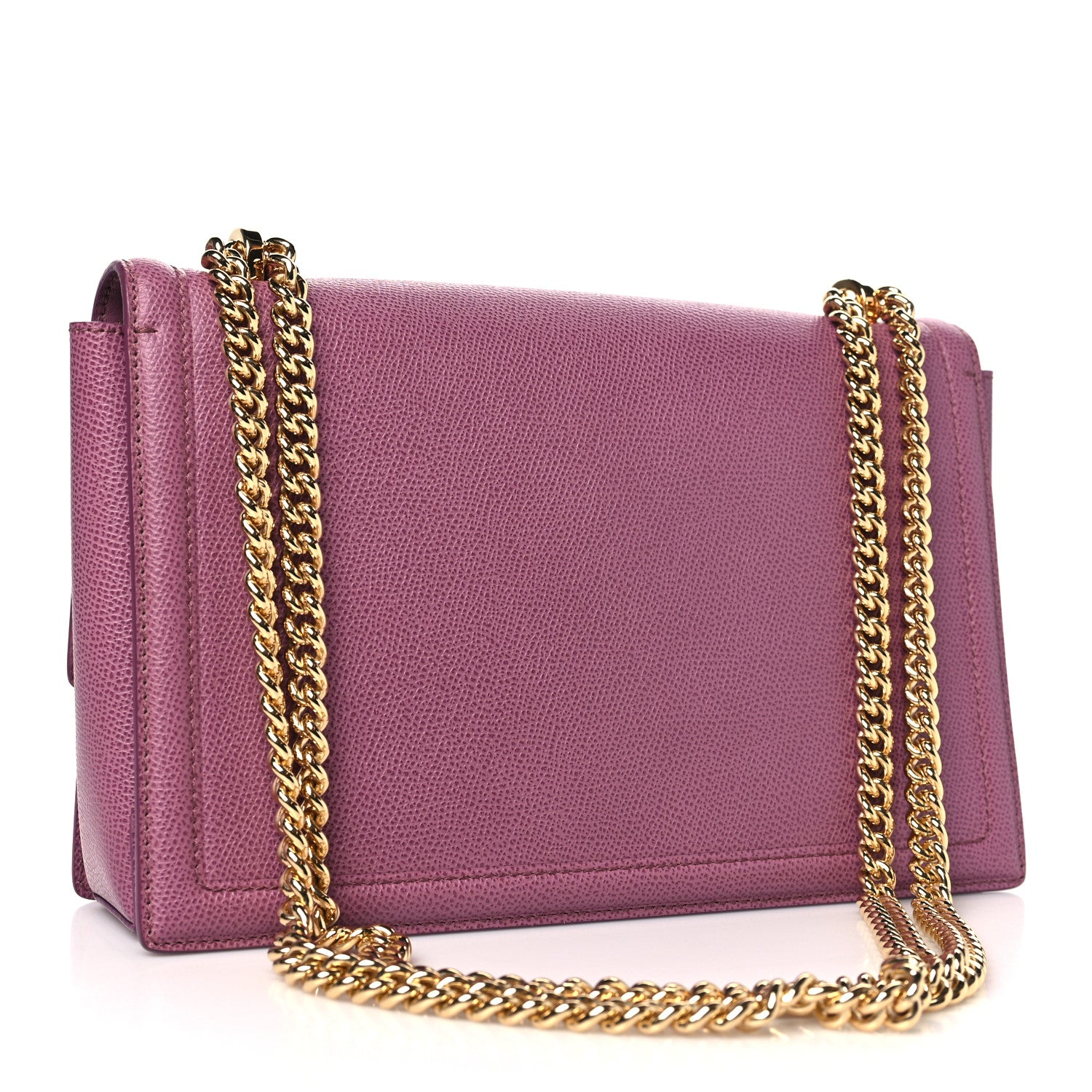 Salvatore Ferragamo Pebble Calfskin Ginny Vara Bow Shoulder Bag Mauve 3 of 11