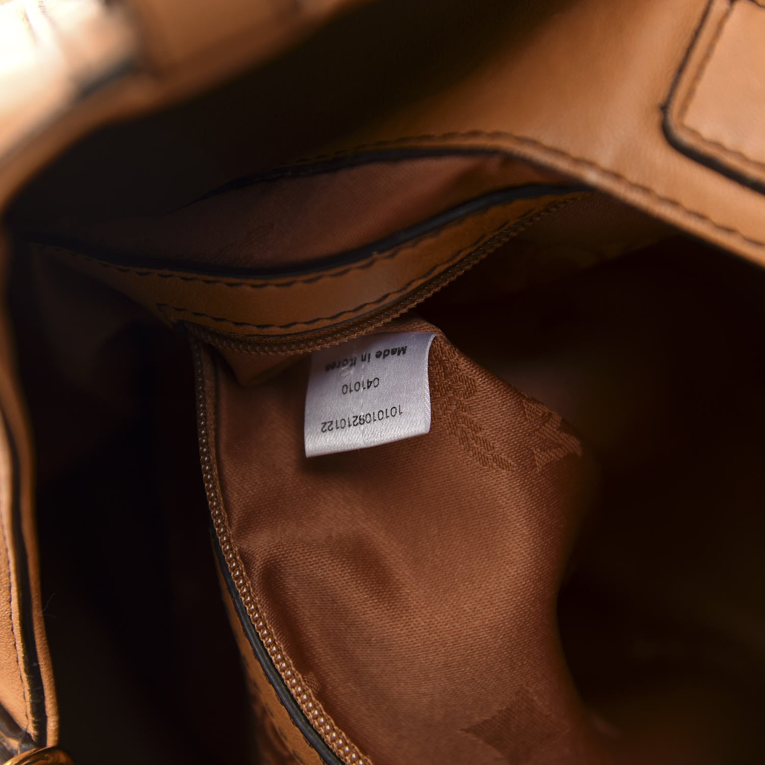 MCM Visetos Shoulder Bag Cognac 11 of 13