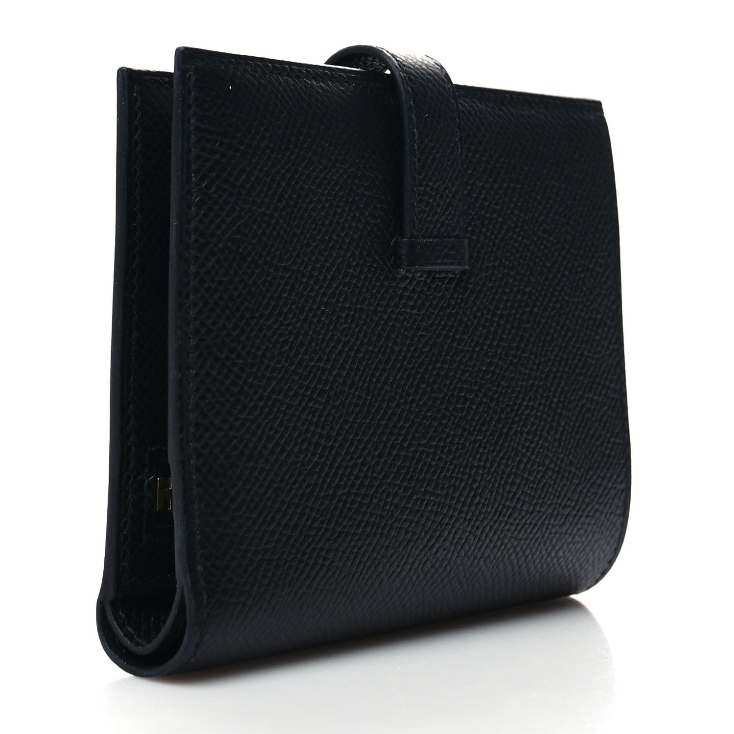 Hermes Epsom Bearn Compact Wallet Black 3 of 9