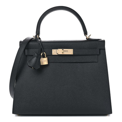Hermes Epsom Kelly Sellier 28 Black 1 of 10