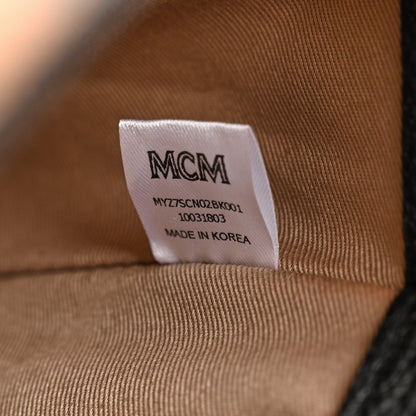 MCM Visetos Corina Foldover Crossbody Bag Cognac Black 8 of 11