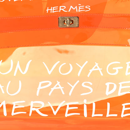 Hermes Vinyl Souvenir De L'Exposition Kelly Orange 7 of 10