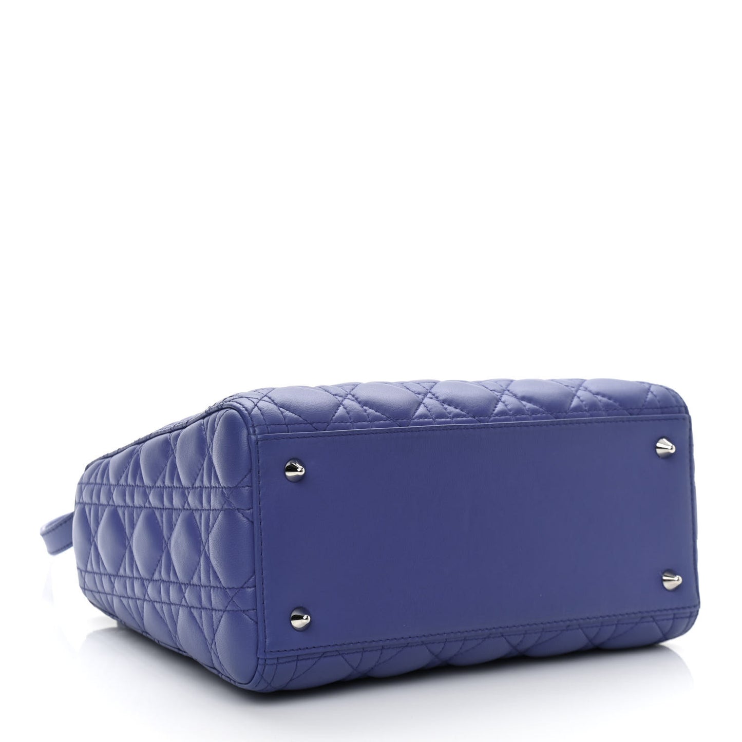 Lambskin Cannage Medium Lady Dior Blue