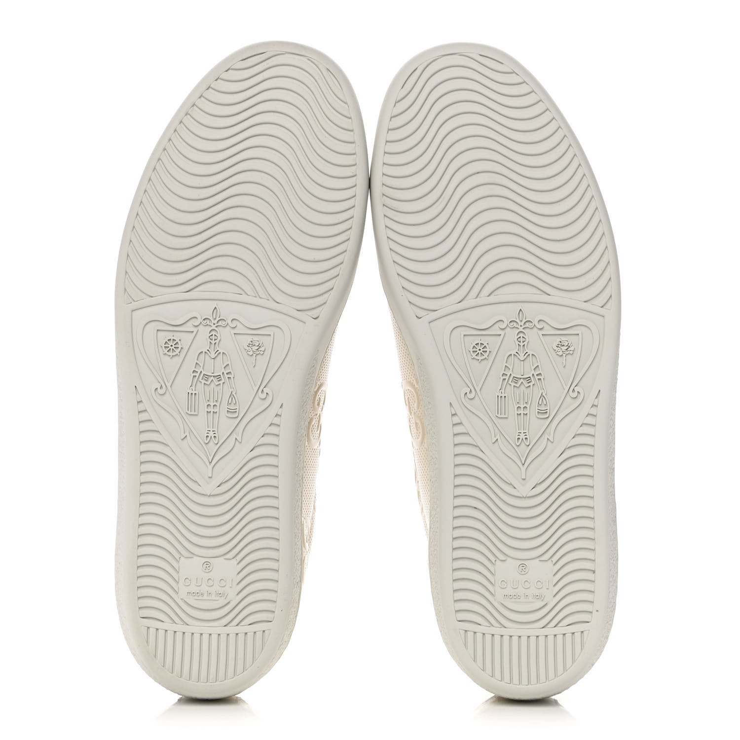 Gucci Calfskin GG Tennis Embossed Womens Ace Sneakers 39 Mystic White 6 of 10