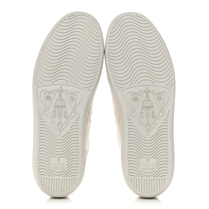 Gucci Calfskin GG Tennis Embossed Womens Ace Sneakers 39 Mystic White 6 of 10