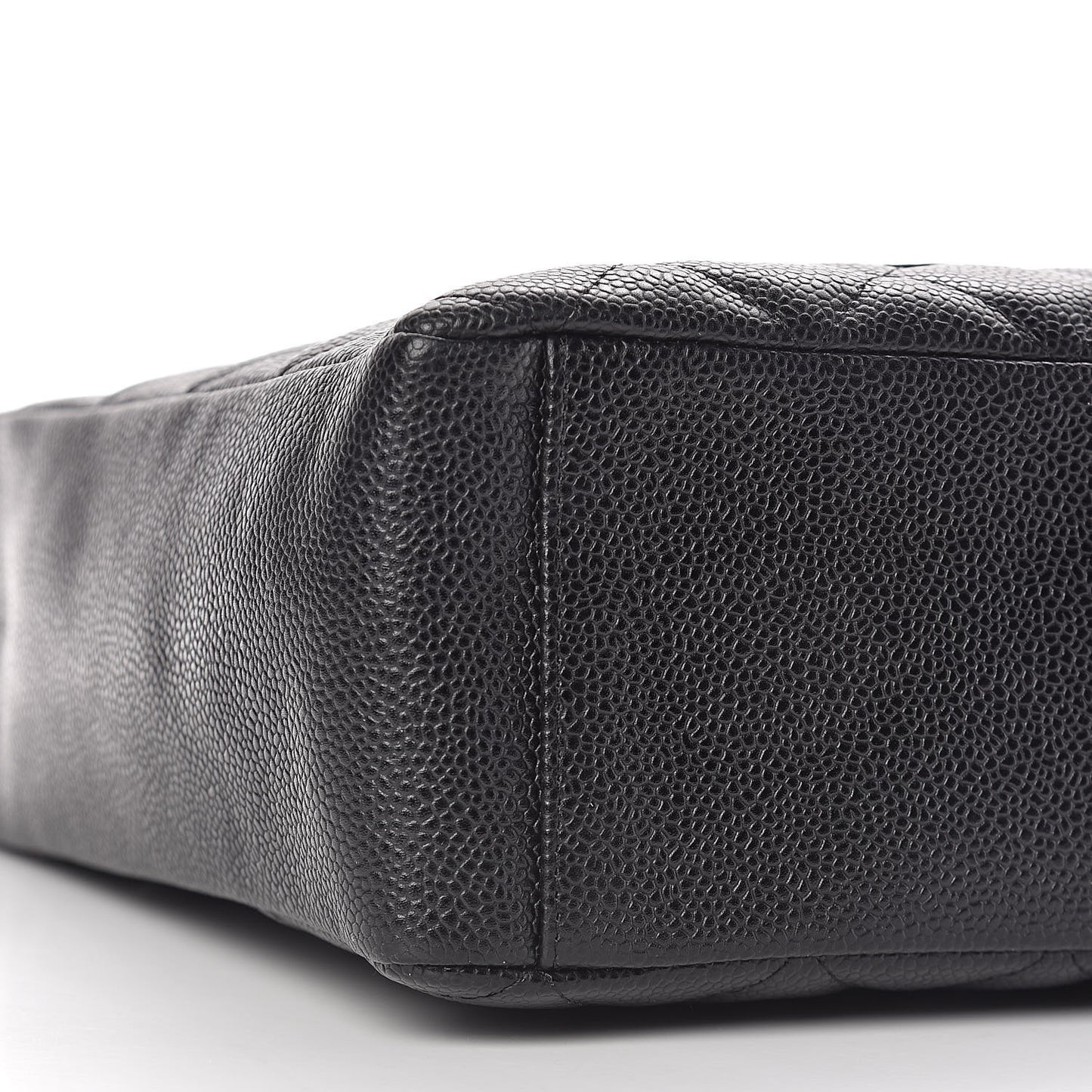 Caviar Quilted Petit Shopping Tote PST Black