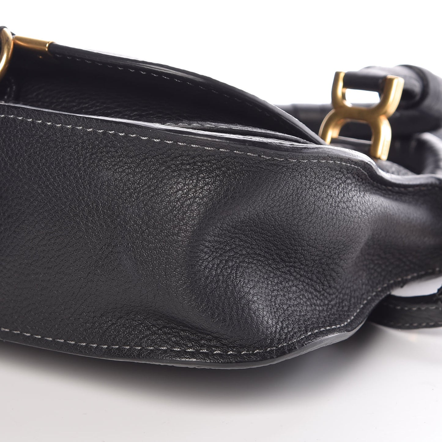 Calfskin Baby Marcie Satchel Black