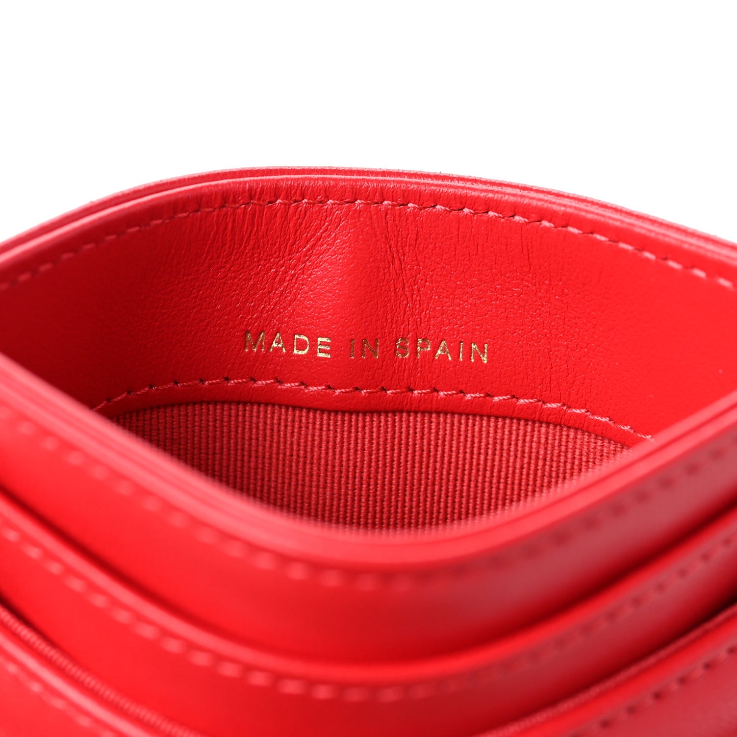 Lambskin Quilted Chanel 19 Card Holder Red
