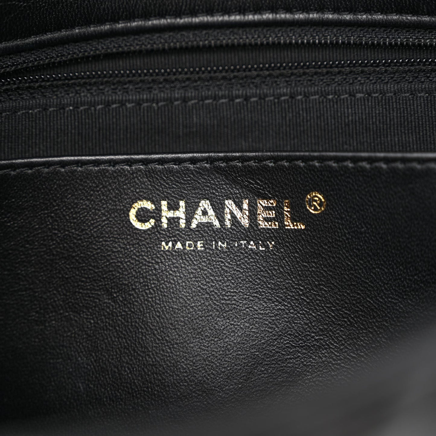 Lambskin Quilted Large CC Funky Town Flap Black