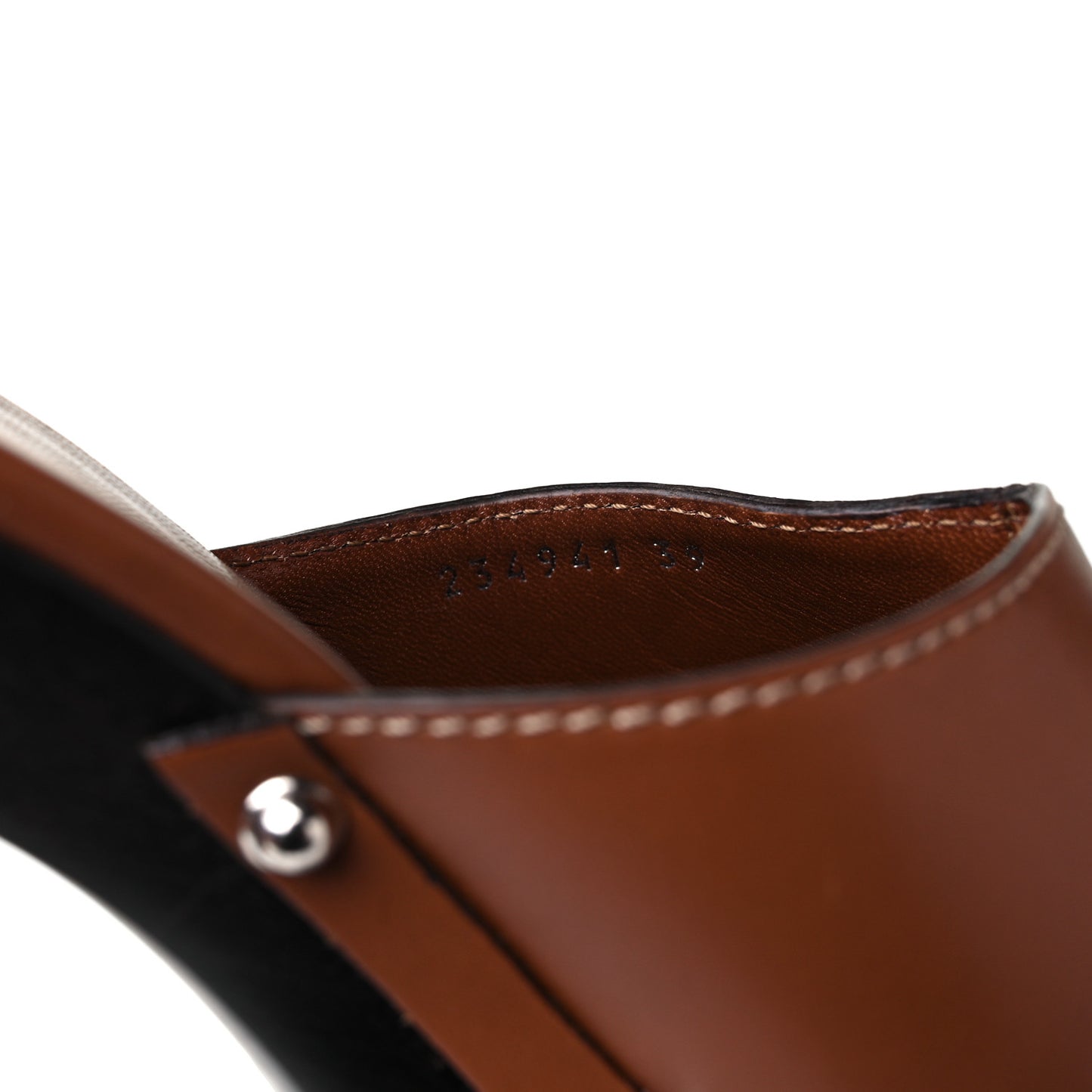 Calfskin Icon Bit Platform Clog High Heel Slide Sandals 39 Cuir