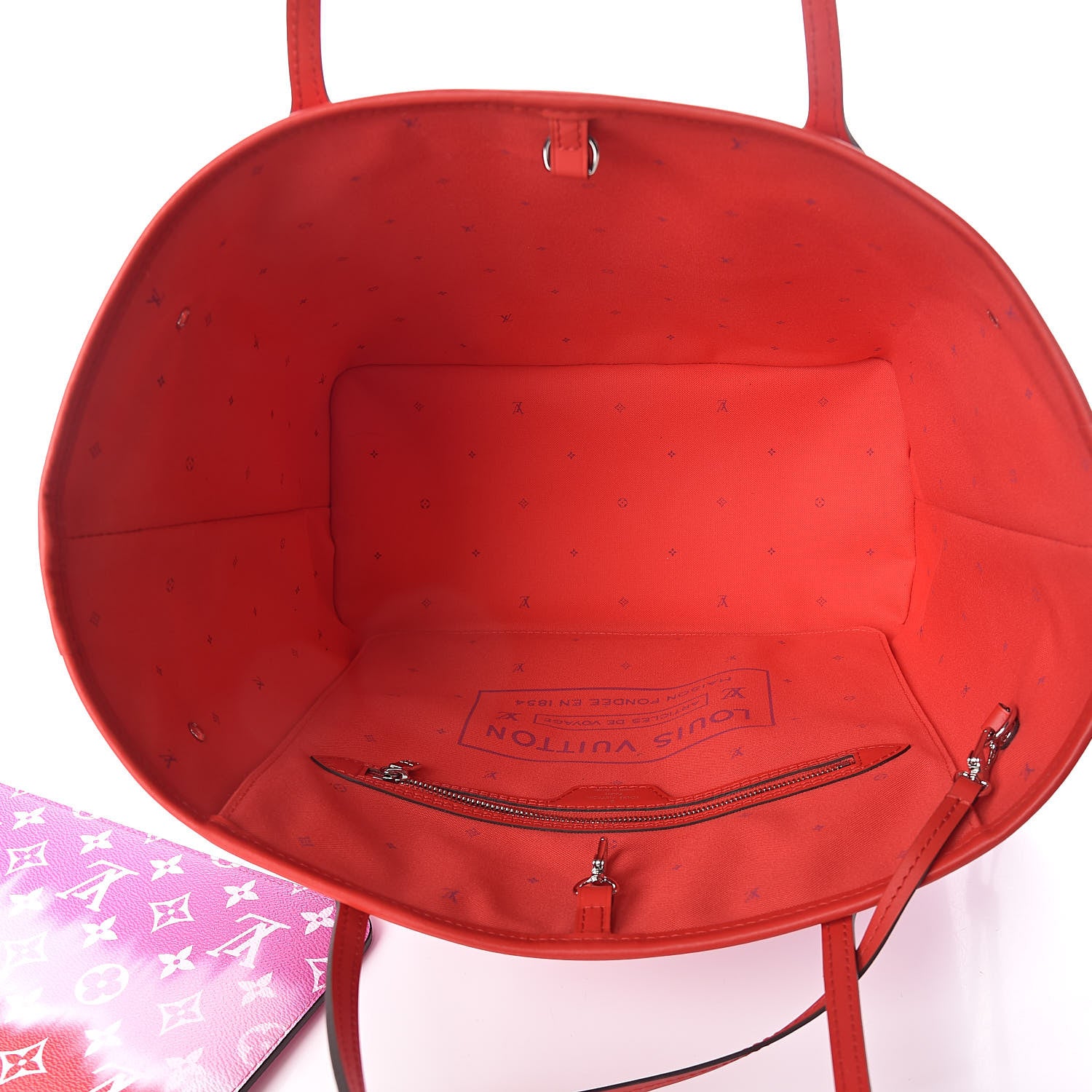 Louis Vuitton Monogram Escale Neverfull MM Rouge 5 of 10