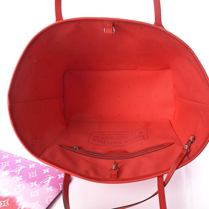 Louis Vuitton Monogram Escale Neverfull MM Rouge 5 of 10