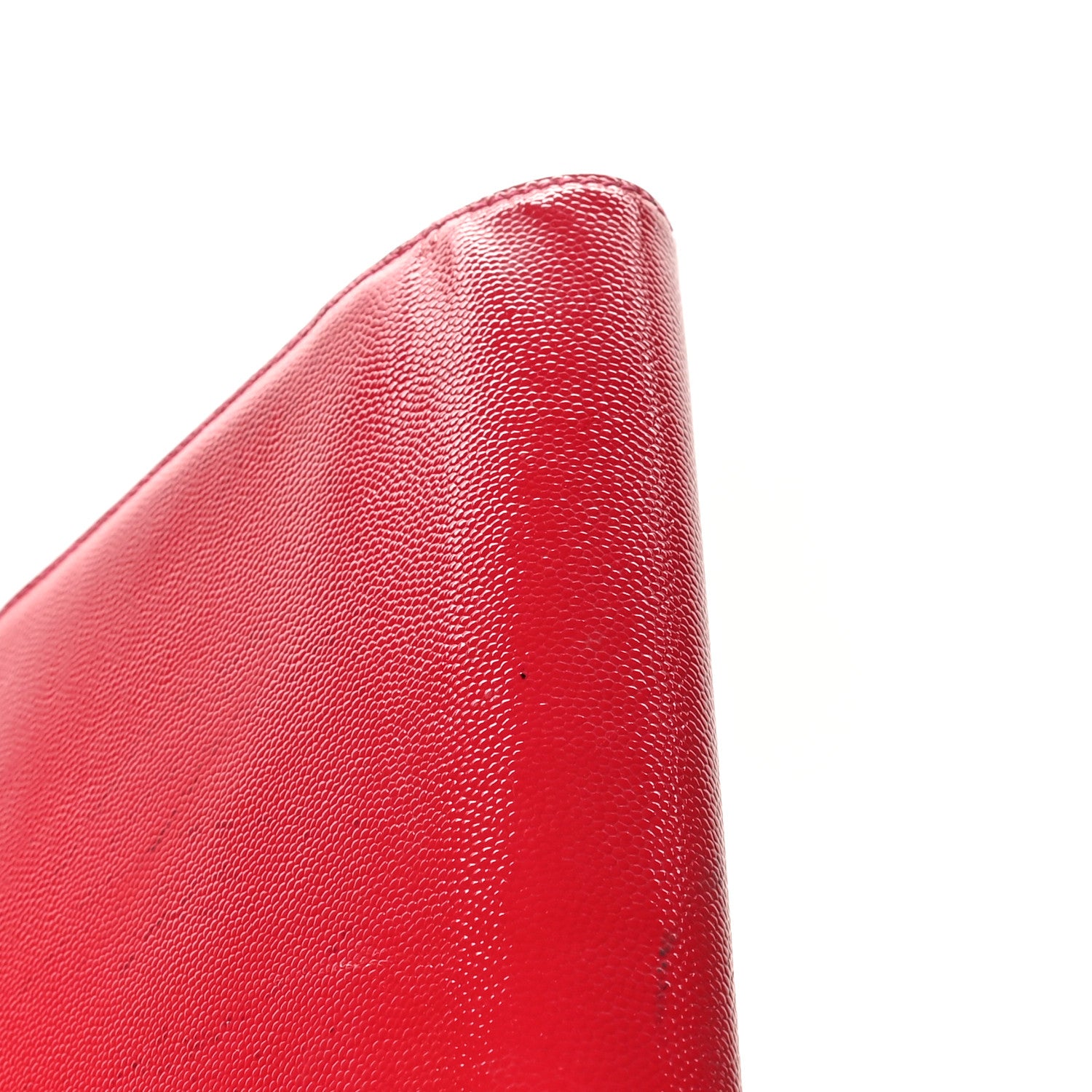 Saint Laurent Patent Grain De Poudre Classic Monogram Cassandre Clutch Fuchsia 10 of 11