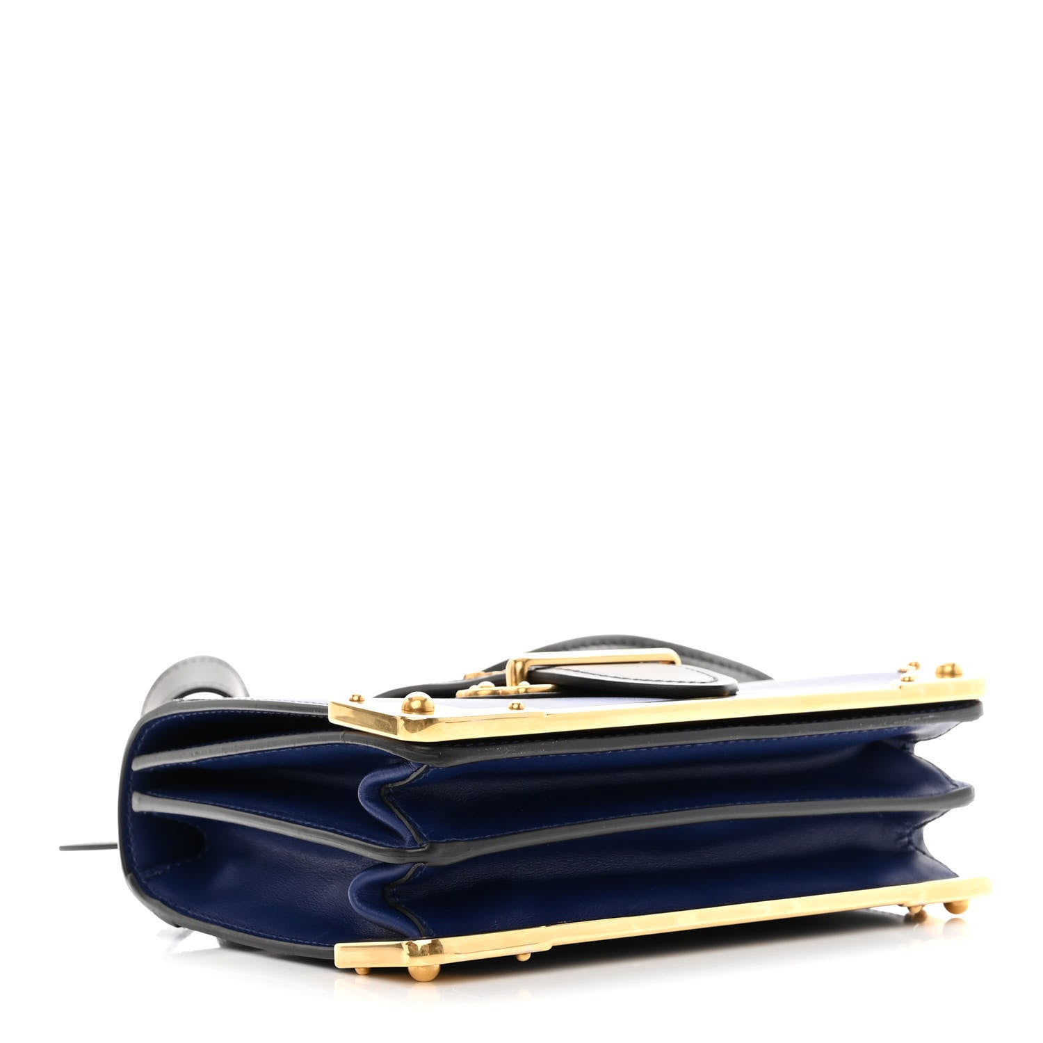 Prada City Calf Saffiano Cahier Bag Bluette Black 3 of 8