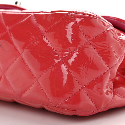 Chanel Patent Quilted Jumbo Double Flap Pink 10 of 13