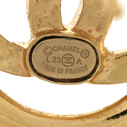 Chanel Metal CC Round Earrings Gold 4 of 5