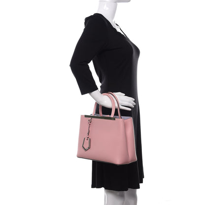 Fendi Vitello Dolce Century Petite 2Jours Tote Bubblegum Lilla Oliva 2 of 11