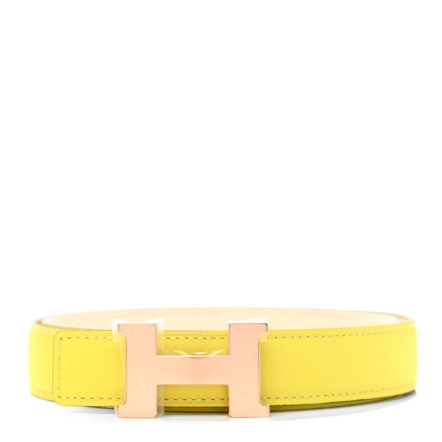 Hermes Swift Epsom 24mm Mini Constance H Belt 75 Jaune Craie 1 of 6