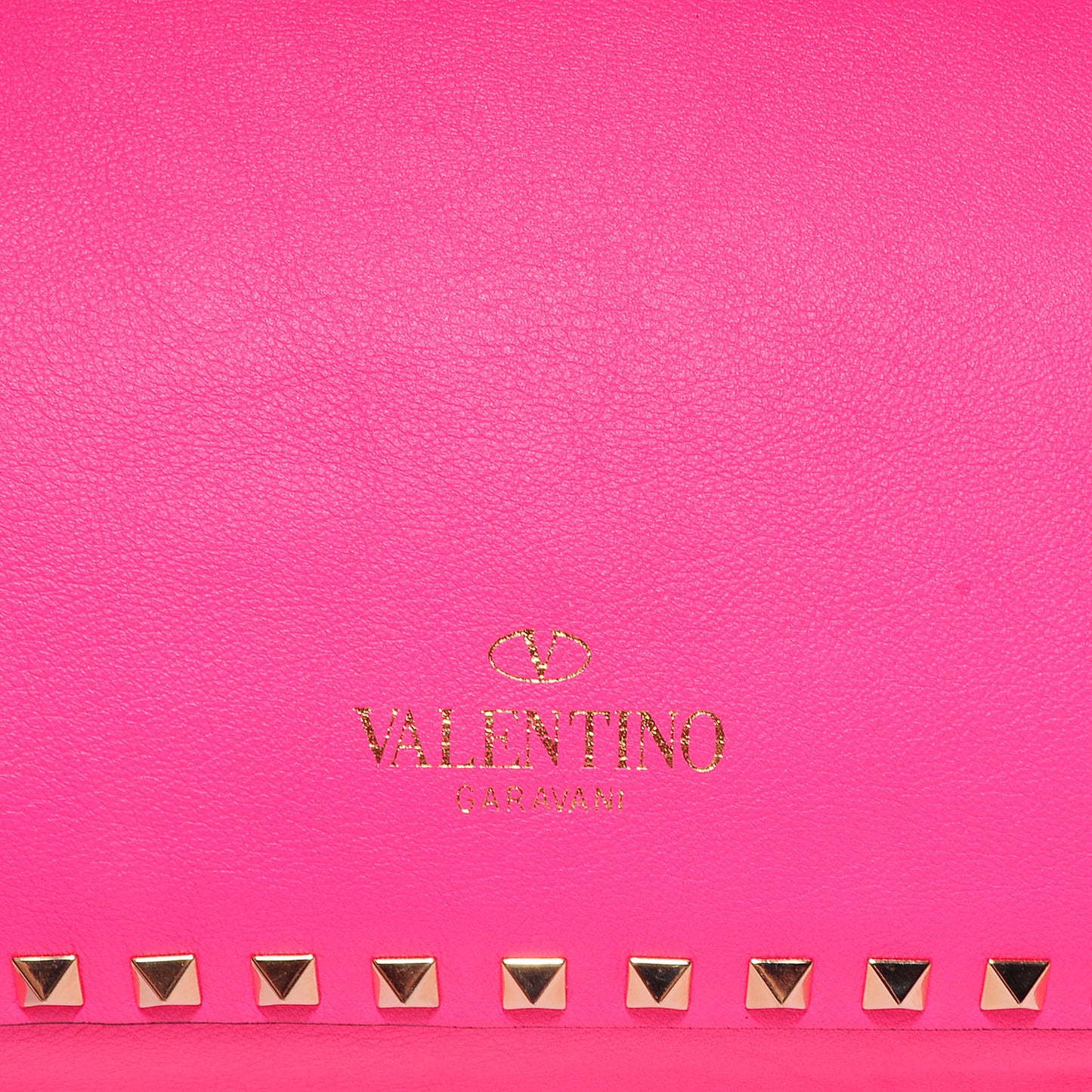 Vitello Medium Rockstud Tote Fuxia Fluo
