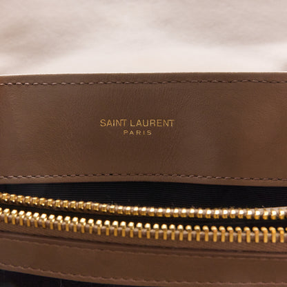 Saint Laurent Calfskin Y Quilted Monogram Small Loulou Chain Satchel Taupe 6 of 11