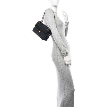 Chanel Lambskin Felt Quilted Small Single Flap With Pouch Grey Black 2 of 13