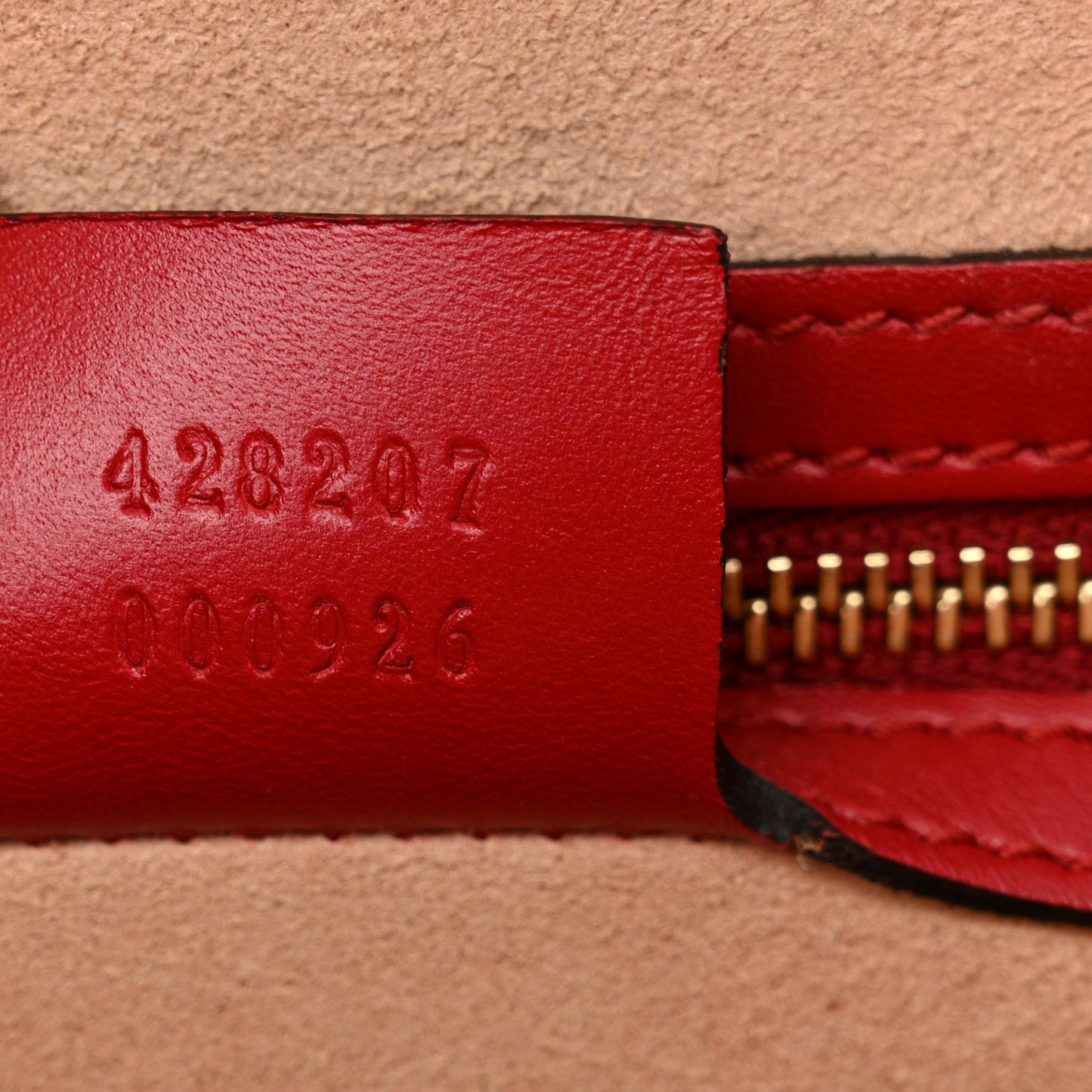 Guccissima Signature Padlock Double Handle Bag Hibiscus Red