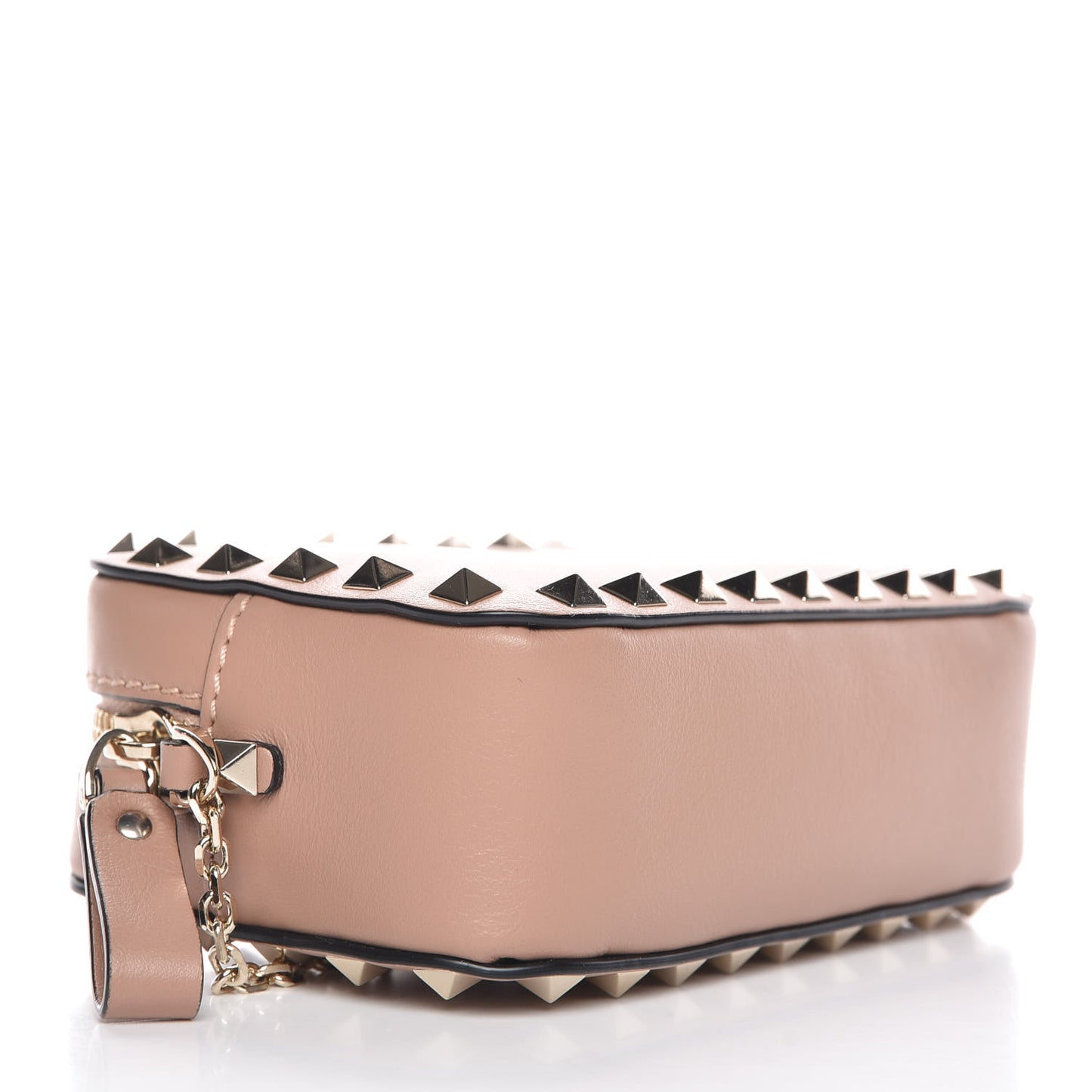 Calfskin Small Rockstud Chain Camera Crossbody Bag Skin Sorbet