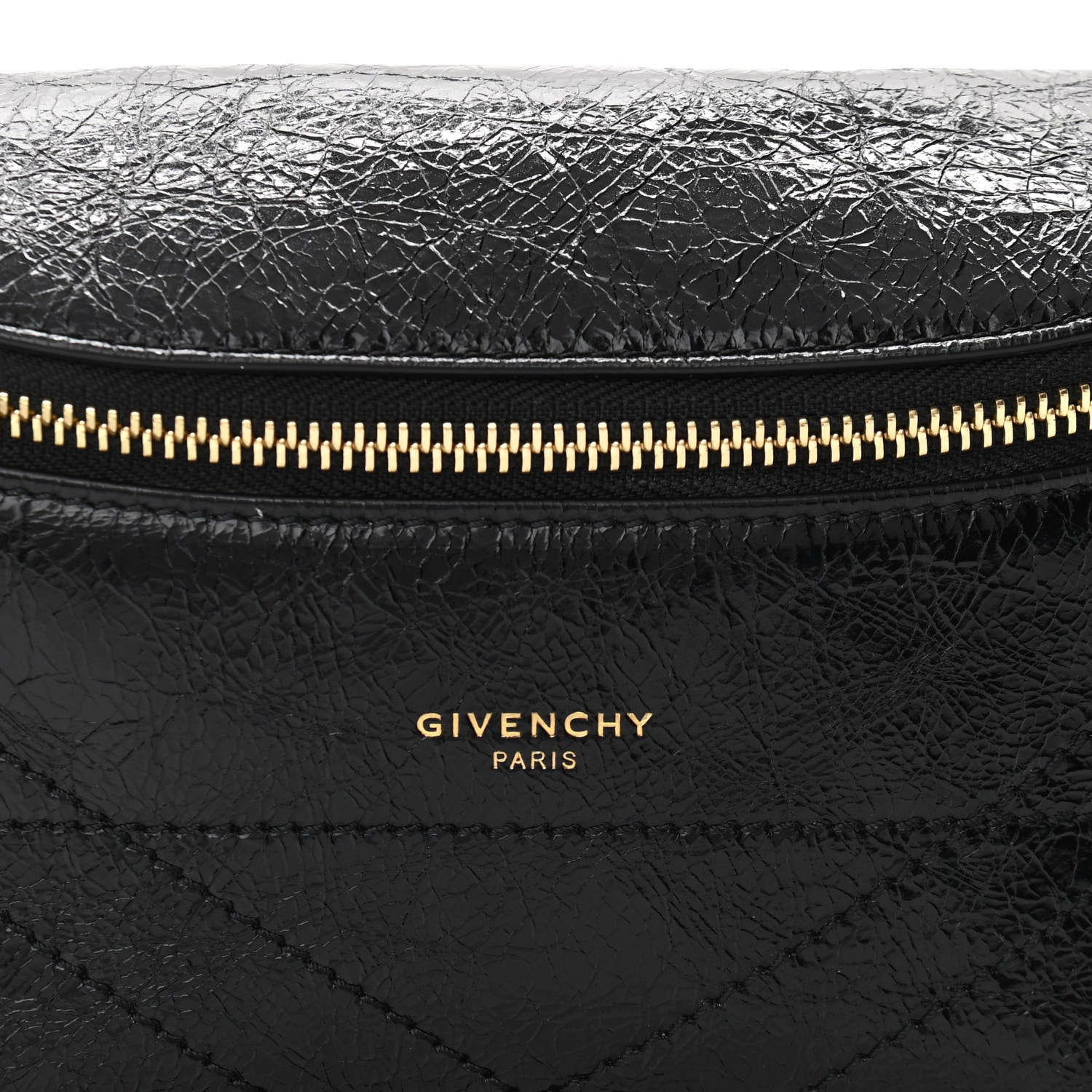 Givenchy Crackle Calfskin ID Belt Bag Black 8 of 10