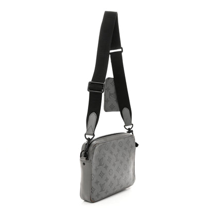 Louis Vuitton Calfskin Monogram Shadow Duo Messenger Anthracite Gray 3 of 14
