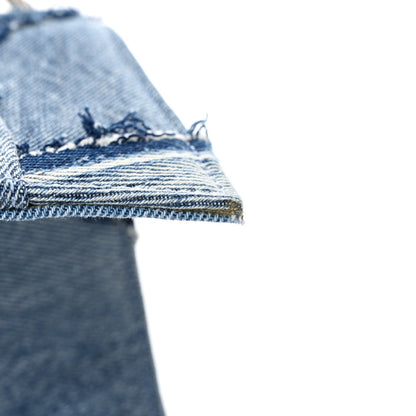 Balenciaga Denim Patchwork Small Hourglass Top Handle Bag Washed Blue 12 of 13