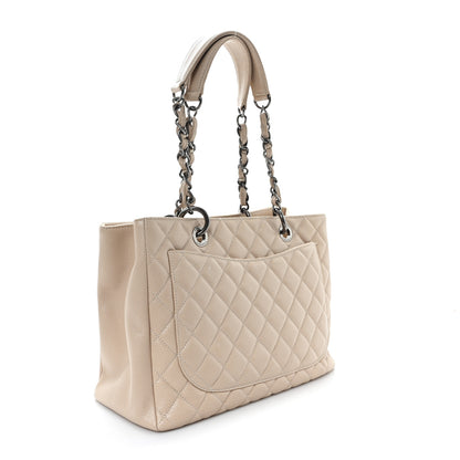 Chanel Caviar Quilted Grand Shopping Tote GST Beige 3 of 10
