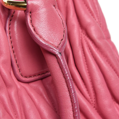 Miu Miu Nappa Matelasse Bauletto Top Handle Bowler Loto 10 of 12