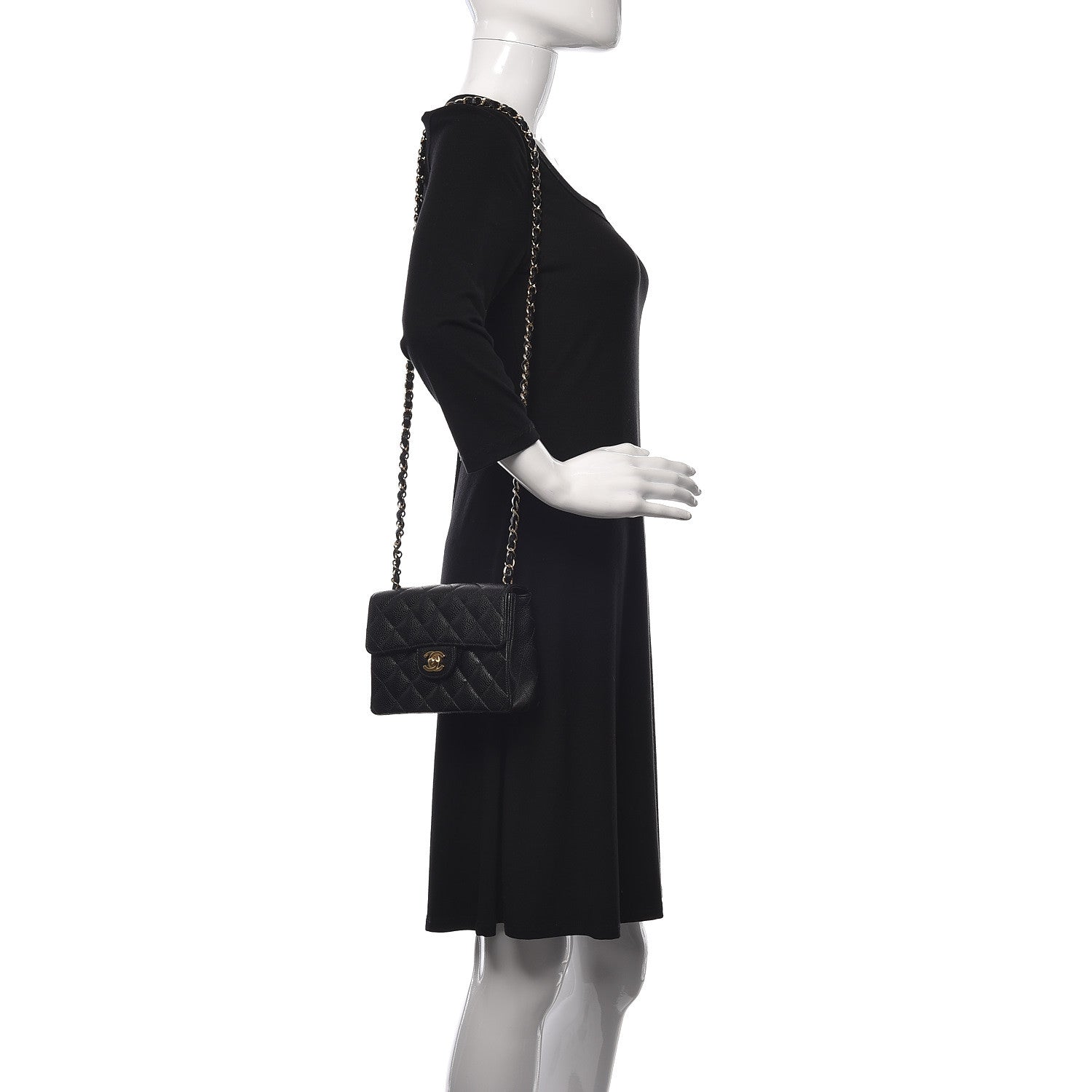 Chanel Caviar Quilted Mini Square Flap Black 2 of 11