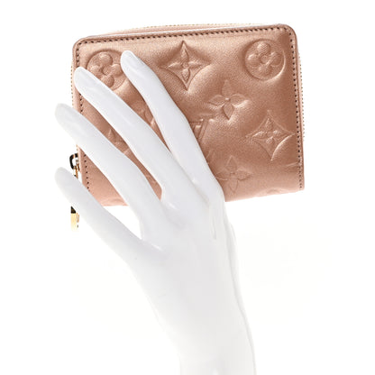 Louis Vuitton Metallic Lambskin Embossed Monogram Lou Coussin Wallet Rose Gold 2 of 6