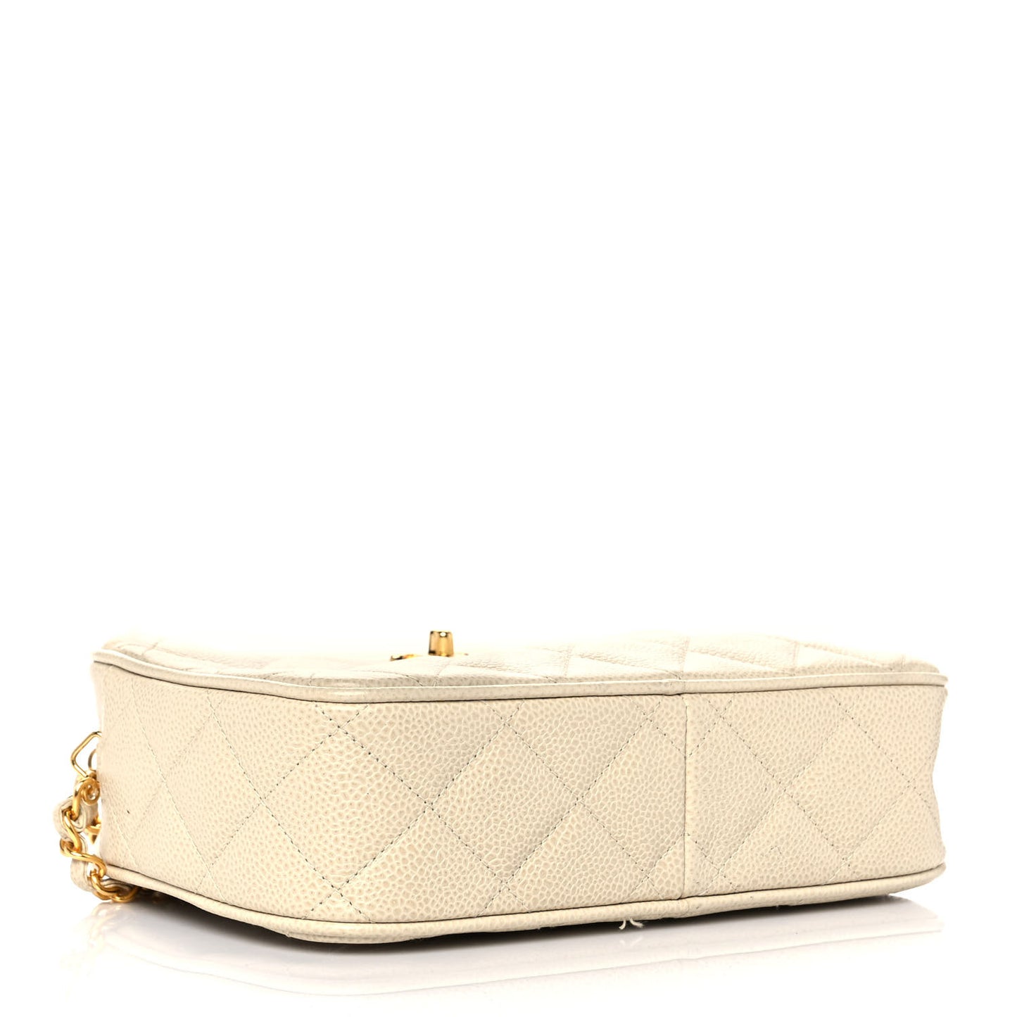 Caviar Quilted Camera Case Beige Clair