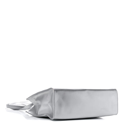 Telfar Metallic Vegan Leather Medium Shopping Bag Silver 4 of 13