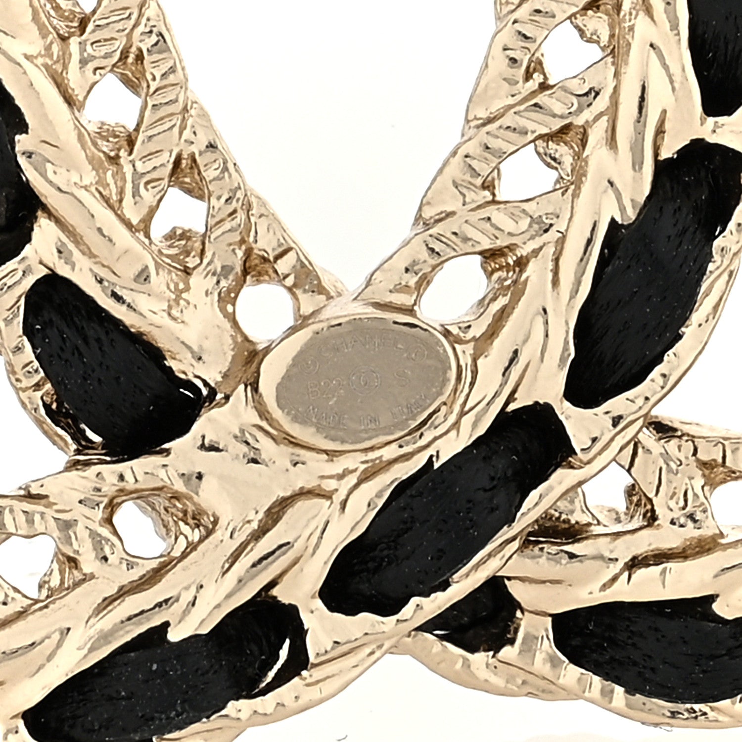 Chanel Lambskin CC Chain Brooch Black Gold 3 of 3
