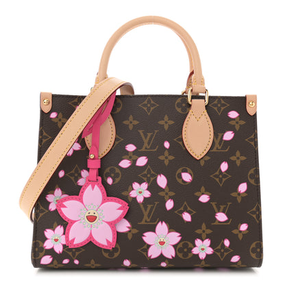 Louis Vuitton LV X TM Monogram Cherry Blossom Onthego PM Sakura Brown 1 of 9