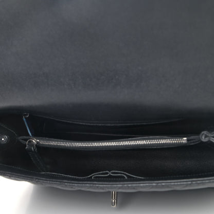 Chanel Caviar Lizard Quilted Medium Coco Handle Flap Black 4 of 13