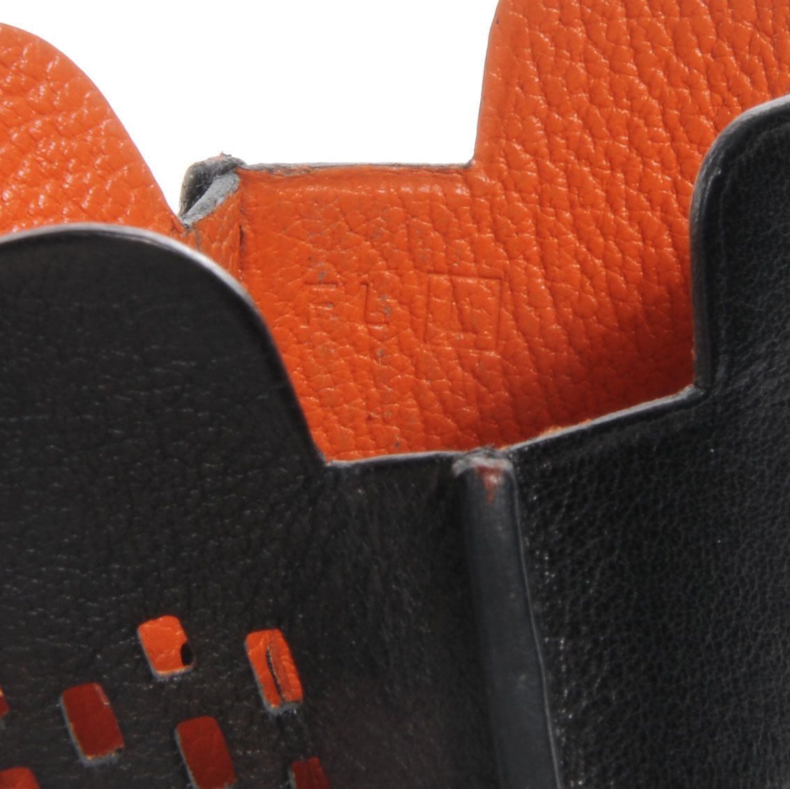 Hermes Swift Leather iPhone 4 4S Case Black Orange 7 of 7