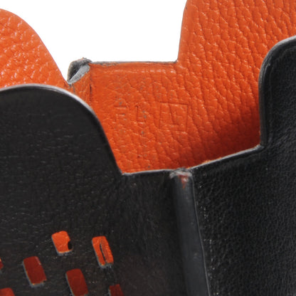 Hermes Swift Leather iPhone 4 4S Case Black Orange 7 of 7