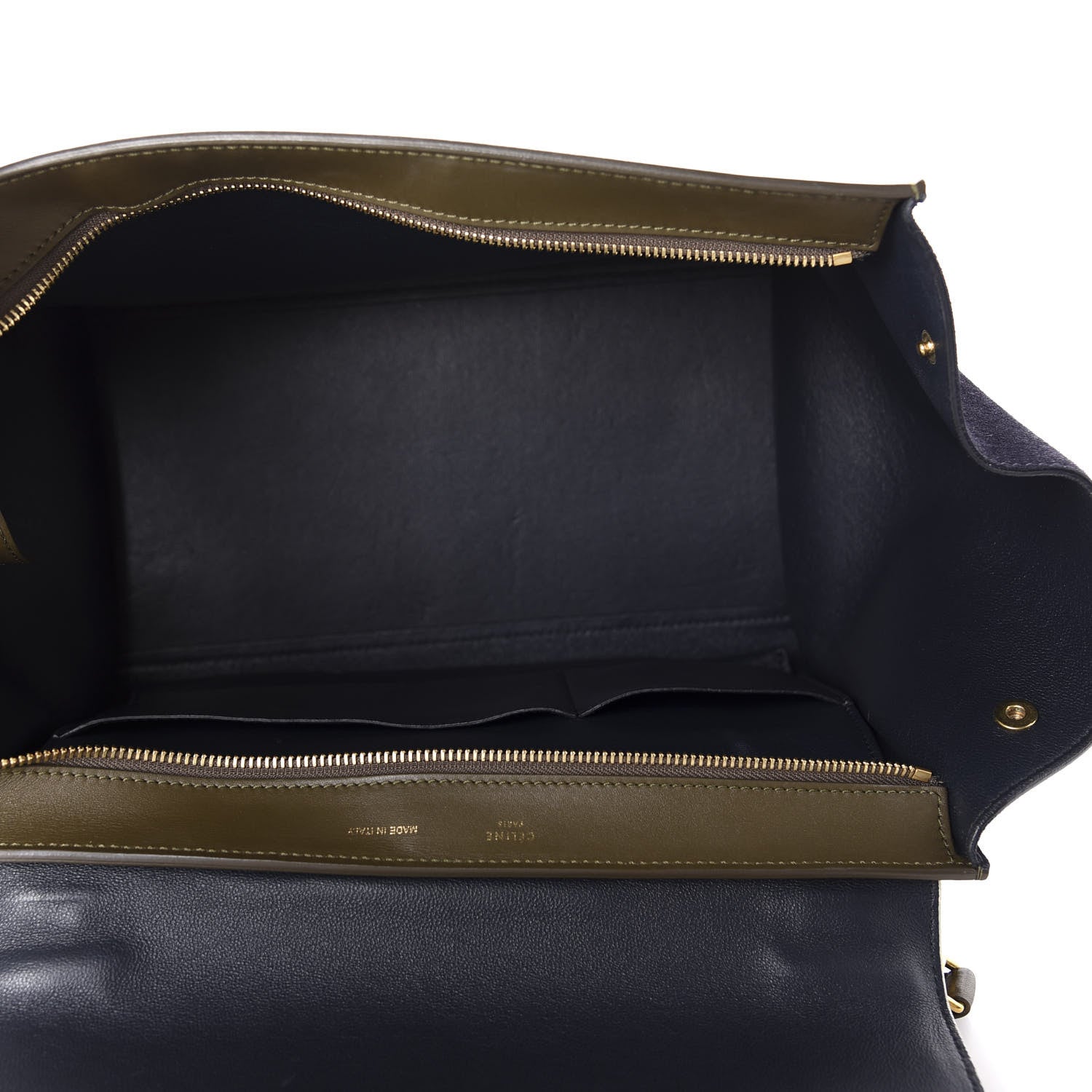 Celine Velluto Calfskin Suede Medium Tri-Color Trapeze 6 of 11