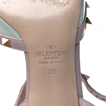Valentino Garavani Patent Nappa Rockstud Ankle Strap 65mm Pumps 39 Water Green Poudre 6 of 22