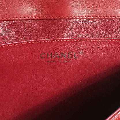 Chanel Patent Quilted Clutch Flap Red 7 of 8