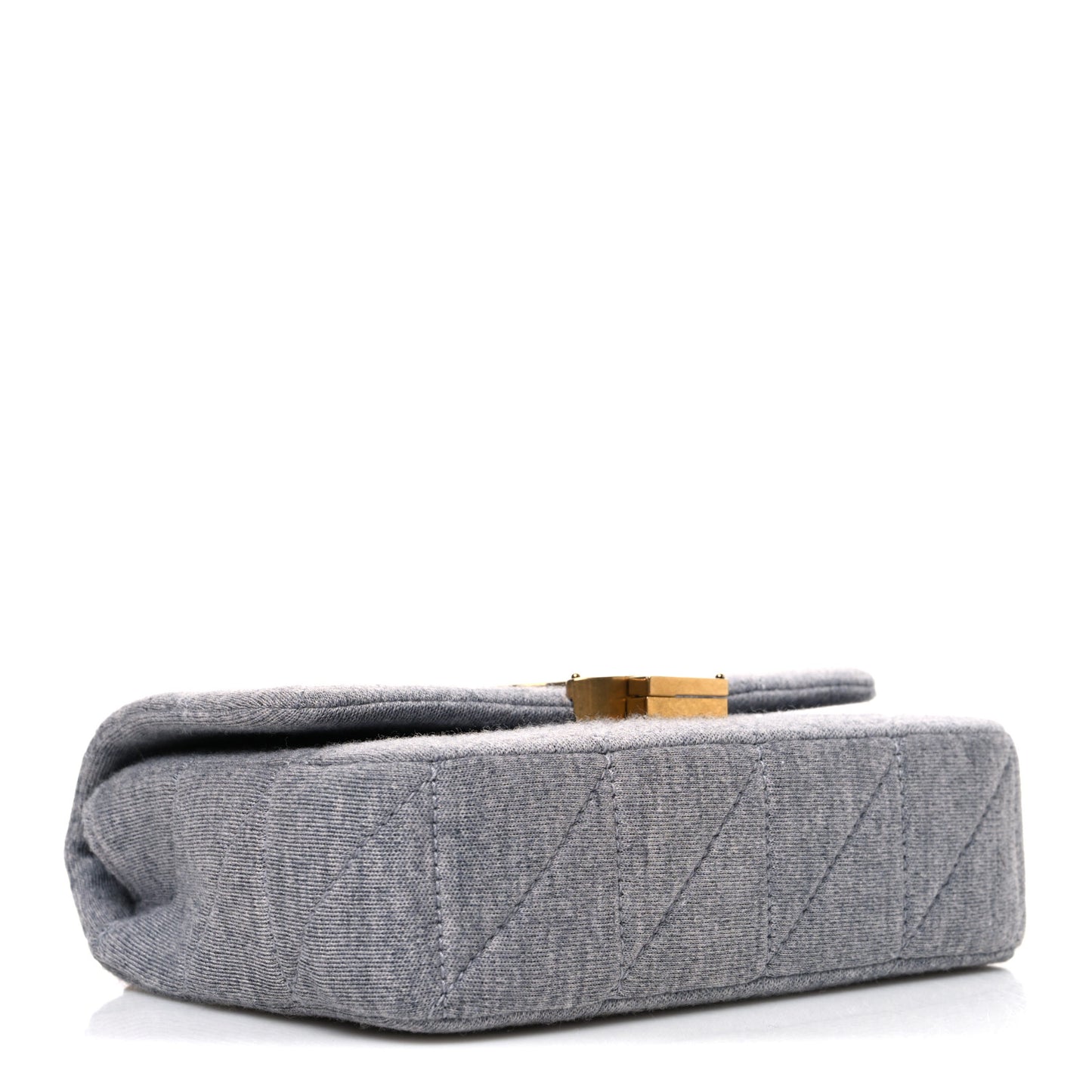 Jersey Wool Patchwork Monogram Mini Jamie Baguette Grigio