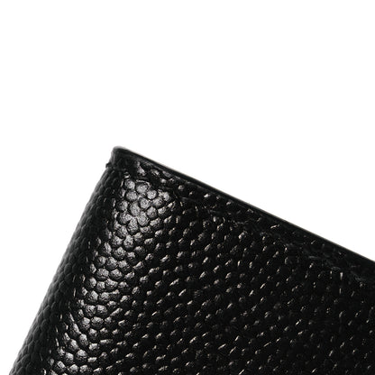 Saint Laurent Grain de Poudre Monogram Slim Key Case Black 10 of 10
