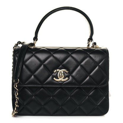 Chanel Lambskin Quilted Small Trendy CC Dual Handle Flap Bag Black 1 of 15