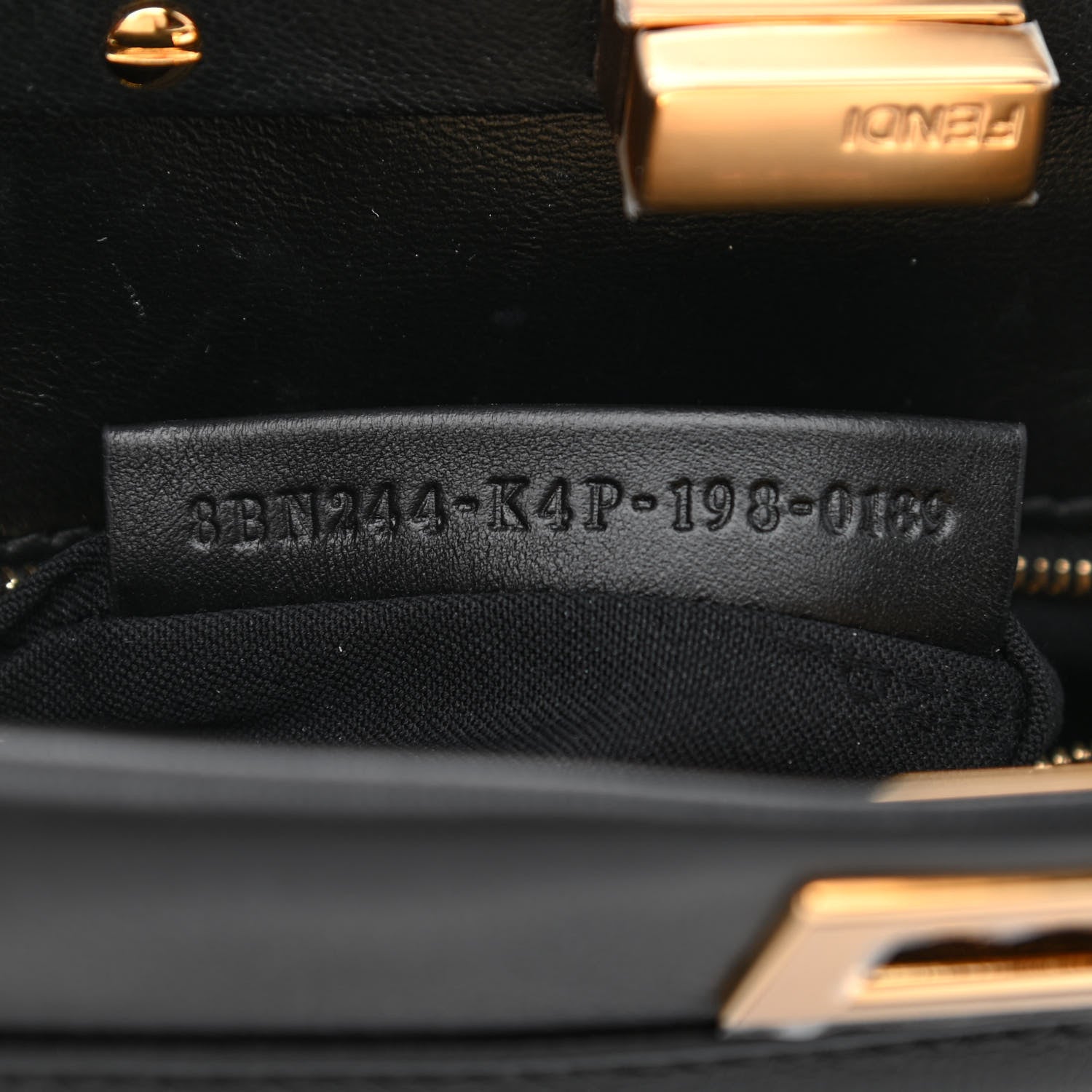 Fendi Nappa Mini Peekaboo Iconic Satchel Black 7 of 10